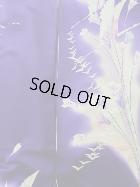 画像6: L0727U  振袖 女性用着物  シルク(正絹)  鮮やか 紫色, りんどう 【中古】 【USED】 【リサイクル】 ★★★☆☆ (6)