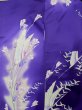 画像7: L0727U  振袖 女性用着物  シルク（正絹）  鮮やか 紫色, りんどう 【中古】 【USED】 【リサイクル】 ★★★☆☆ (7)