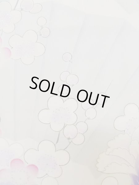 画像11: L0727X  振袖 女性用着物  シルク（正絹）  薄い 紫色, ぼたん 【中古】 【USED】 【リサイクル】 ★★☆☆☆ (11)