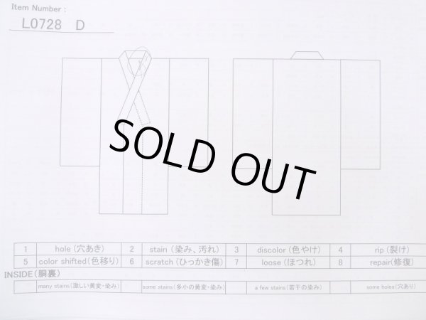 画像21: L0728D  振袖 女性用着物  シルク(正絹)  鮮やか 青, 花 【中古】 【USED】 【リサイクル】 ★★★★☆ (21)