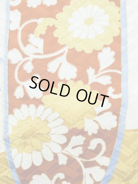 画像12: L0728F  振袖 女性用着物  シルク(正絹)   オフ ホワイト, 桜 【中古】 【USED】 【リサイクル】 ★★★☆☆ (12)