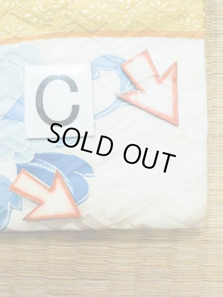 画像24: L0728F  振袖 女性用着物  シルク(正絹)   オフ ホワイト, 桜 【中古】 【USED】 【リサイクル】 ★★★☆☆ (24)