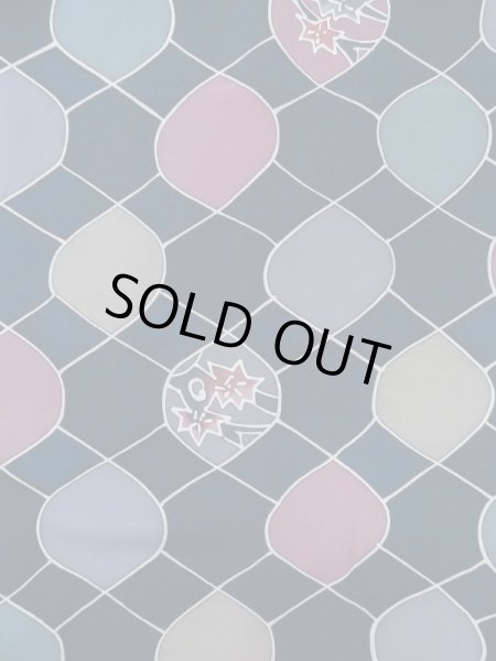 画像4: L0803D  羽織 女性用着物  シルク(正絹)   紺, 花 【中古】 【USED】 【リサイクル】 ★★☆☆☆ (4)