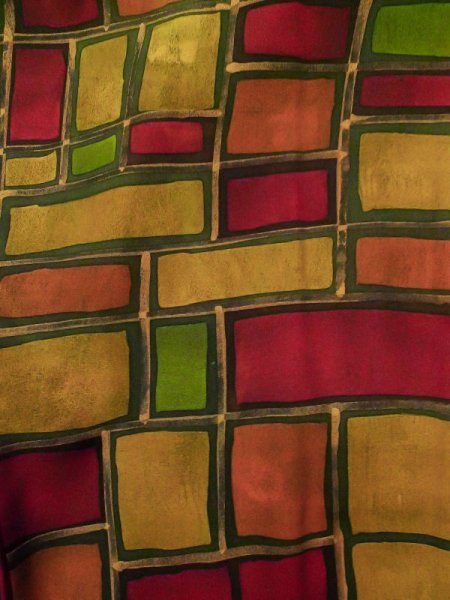 画像3: L0803I  羽織 女性用着物  シルク(正絹) 淡い 灰色がかった 赤色, 四角 灰色がかった【中古】 【USED】 【リサイクル】 ★★★☆☆ (3)