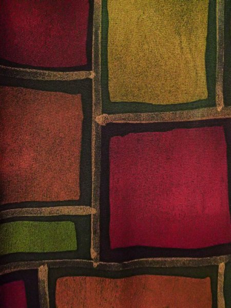 画像7: L0803I  羽織 女性用着物  シルク(正絹) 淡い 灰色がかった 赤色, 四角 灰色がかった【中古】 【USED】 【リサイクル】 ★★★☆☆ (7)