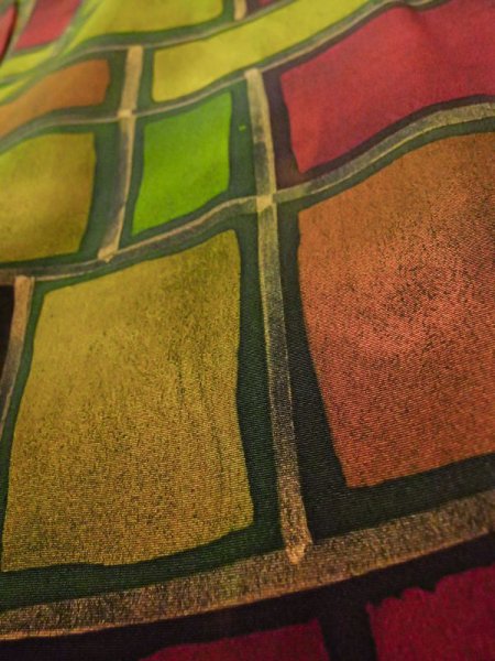 画像8: L0803I  羽織 女性用着物  シルク(正絹) 淡い 灰色がかった 赤色, 四角 灰色がかった【中古】 【USED】 【リサイクル】 ★★★☆☆ (8)