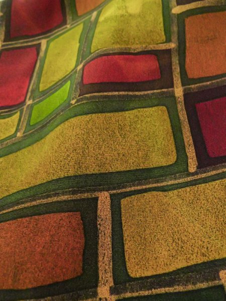 画像10: L0803I  羽織 女性用着物  シルク(正絹) 淡い 灰色がかった 赤色, 四角 灰色がかった【中古】 【USED】 【リサイクル】 ★★★☆☆ (10)