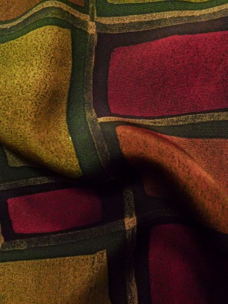 画像11: L0803I  羽織 女性用着物  シルク(正絹) 淡い 灰色がかった 赤色, 四角 灰色がかった【中古】 【USED】 【リサイクル】 ★★★☆☆ (11)