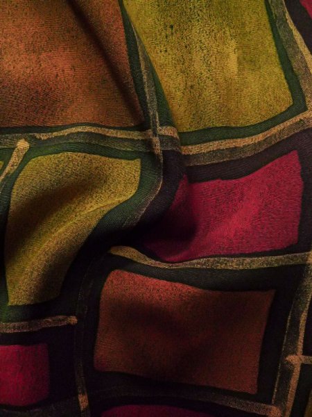 画像12: L0803I  羽織 女性用着物  シルク(正絹) 淡い 灰色がかった 赤色, 四角 灰色がかった【中古】 【USED】 【リサイクル】 ★★★☆☆ (12)