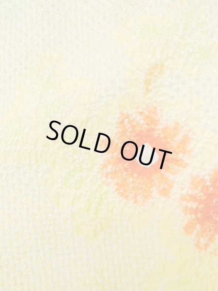 画像6: L0803J  羽織 女性用着物  シルク(正絹) 淡い 薄い 黄色, 花 【中古】 【USED】 【リサイクル】 ★★★☆☆ (6)