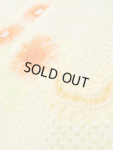 画像8: L0803J  羽織 女性用着物  シルク(正絹) 淡い 薄い 黄色, 花 【中古】 【USED】 【リサイクル】 ★★★☆☆ (8)