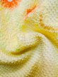画像10: L0803J  羽織 女性用着物  シルク（正絹） 淡い 薄い 黄色, 花 【中古】 【USED】 【リサイクル】 ★★★☆☆ (10)