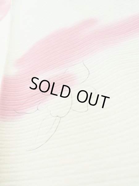 画像8: L0803K  羽織 女性用着物  シルク(正絹)   オフ ホワイト, 花 【中古】 【USED】 【リサイクル】 ★★☆☆☆ (8)