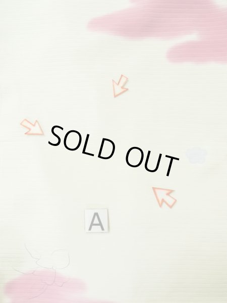 画像14: L0803K  羽織 女性用着物  シルク(正絹)   オフ ホワイト, 花 【中古】 【USED】 【リサイクル】 ★★☆☆☆ (14)