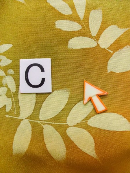 画像16: L0803L  羽織 女性用着物  シルク(正絹) 淡い 茶色み 橙色, 葉 淡い【中古】 【USED】 【リサイクル】 ★★★☆☆ (16)