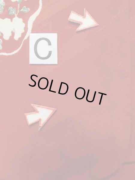 画像18: L0803R  羽織 女性用着物 地紋:矢羽根 シルク(正絹)   赤色, 花 【中古】 【USED】 【リサイクル】 ★★☆☆☆ (18)