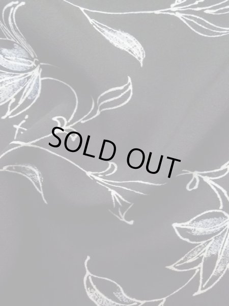 画像12: L0803T Mint  羽織 女性用着物  シルク(正絹)   黒, 花 【中古】 【USED】 【リサイクル】 ★★★★☆ (12)