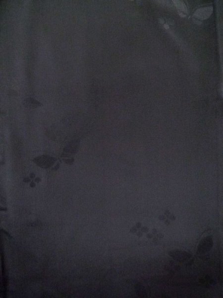 画像5: L0804A  羽織 女性用着物  化繊   黒,  【中古】 【USED】 【リサイクル】 ★★☆☆☆ (5)