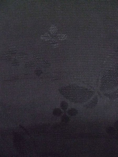 画像8: L0804A  羽織 女性用着物  化繊   黒,  【中古】 【USED】 【リサイクル】 ★★☆☆☆ (8)