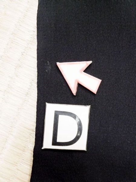 画像18: L0804A  羽織 女性用着物  化繊   黒,  【中古】 【USED】 【リサイクル】 ★★☆☆☆ (18)