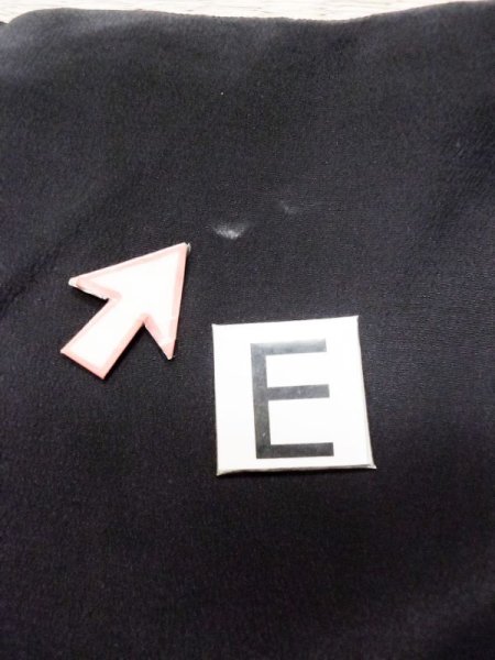 画像19: L0804A  羽織 女性用着物  化繊   黒,  【中古】 【USED】 【リサイクル】 ★★☆☆☆ (19)