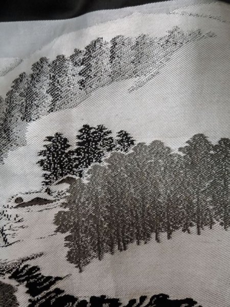 画像7: L0824B  男性用羽織 男性用着物  シルク(正絹)   黒,  【中古】 【USED】 【リサイクル】 ★☆☆☆☆ (7)