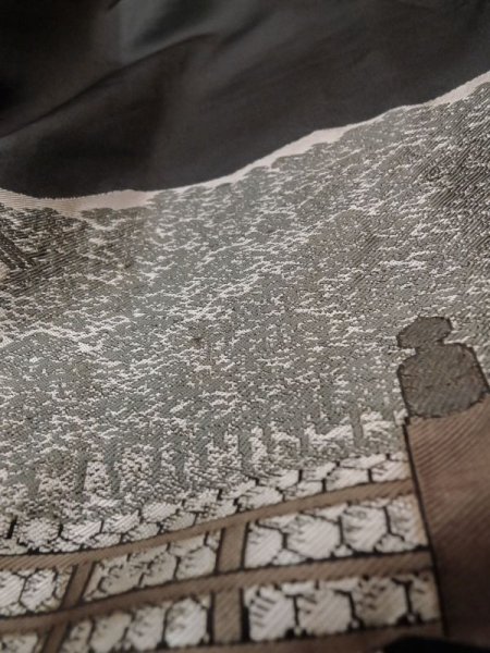 画像10: L0824B  男性用羽織 男性用着物  シルク(正絹)   黒,  【中古】 【USED】 【リサイクル】 ★☆☆☆☆ (10)