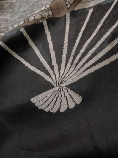 画像11: L0824B  男性用羽織 男性用着物  シルク(正絹)   黒,  【中古】 【USED】 【リサイクル】 ★☆☆☆☆ (11)