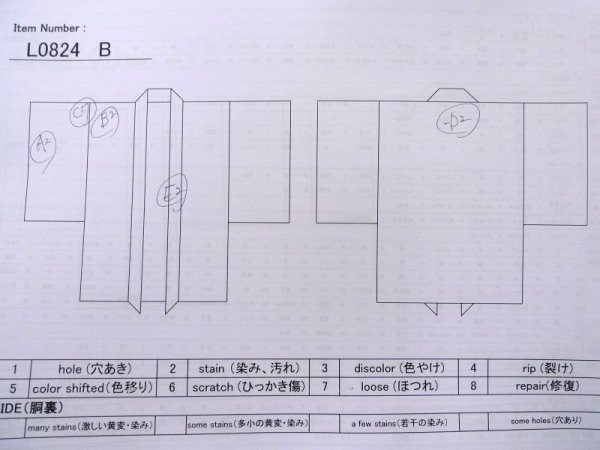 画像17: L0824B  男性用羽織 男性用着物  シルク(正絹)   黒,  【中古】 【USED】 【リサイクル】 ★☆☆☆☆ (17)