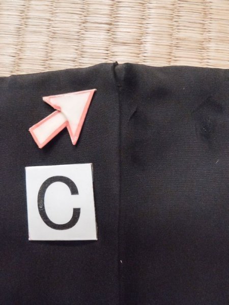 画像20: L0824B  男性用羽織 男性用着物  シルク(正絹)   黒,  【中古】 【USED】 【リサイクル】 ★☆☆☆☆ (20)