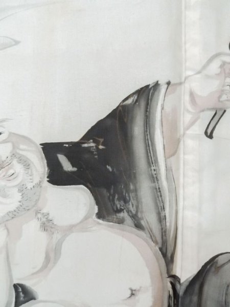 画像8: L0824C  男性用羽織 男性用着物  シルク(正絹)   黒,  【中古】 【USED】 【リサイクル】 ★★☆☆☆ (8)