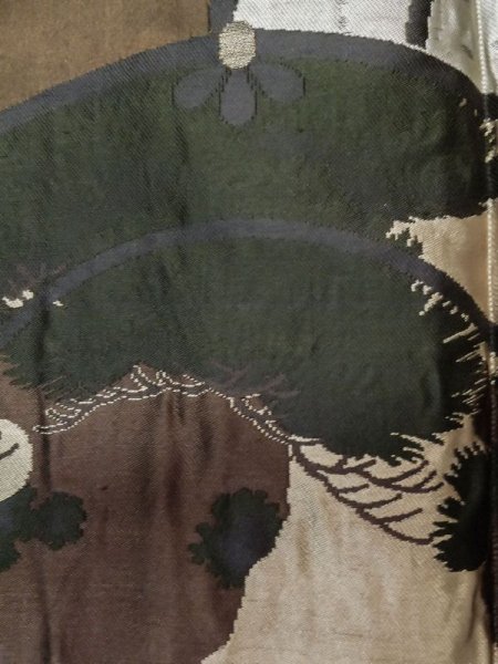 画像8: L0824E  男性用羽織 男性用着物  シルク(正絹)   黒,  【中古】 【USED】 【リサイクル】 ★★☆☆☆ (8)