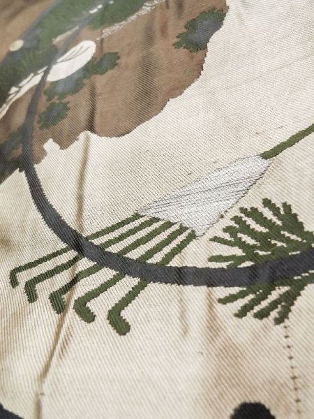 画像9: L0824E  男性用羽織 男性用着物  シルク(正絹)   黒,  【中古】 【USED】 【リサイクル】 ★★☆☆☆ (9)