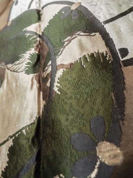 画像10: L0824E  男性用羽織 男性用着物  シルク(正絹)   黒,  【中古】 【USED】 【リサイクル】 ★★☆☆☆ (10)