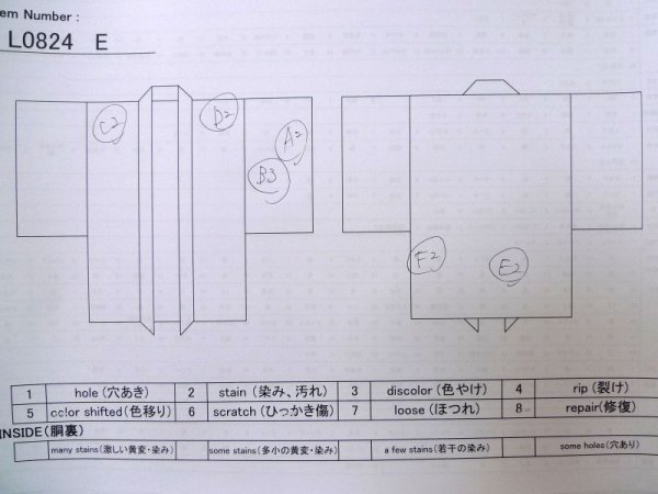 画像16: L0824E  男性用羽織 男性用着物  シルク(正絹)   黒,  【中古】 【USED】 【リサイクル】 ★★☆☆☆ (16)