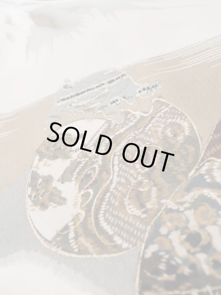 画像9: L0824H  男性用羽織 男性用着物  シルク(正絹)   黒,  【中古】 【USED】 【リサイクル】 ★★☆☆☆ (9)