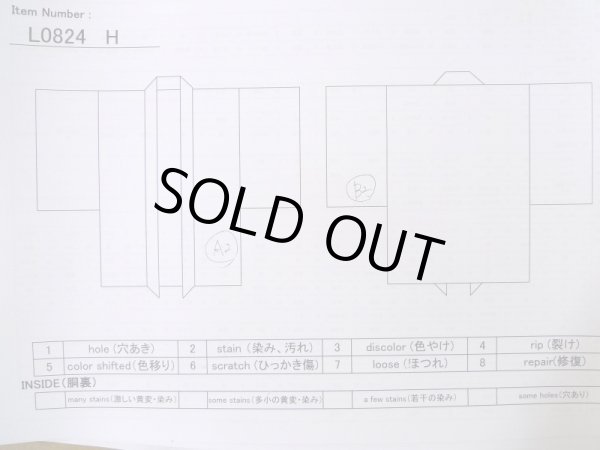 画像17: L0824H  男性用羽織 男性用着物  シルク(正絹)   黒,  【中古】 【USED】 【リサイクル】 ★★☆☆☆ (17)