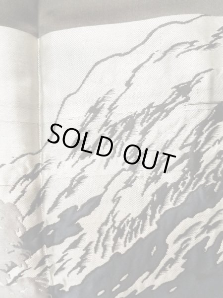 画像7: L0824I  男性用羽織 男性用着物  シルク(正絹)   黒,  【中古】 【USED】 【リサイクル】 ★★☆☆☆ (7)