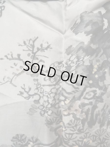 画像8: L0824L Mint  男性用羽織 男性用着物  シルク（正絹）   黒,  【中古】 【USED】 【リサイクル】 ★★★★★ (8)