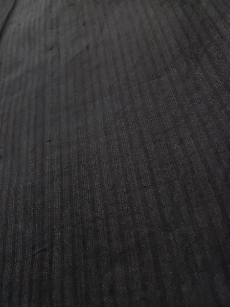 画像8: L0824N  男性用羽織 男性用着物  シルク(正絹)  深い 茶色, 縞 【中古】 【USED】 【リサイクル】 ★☆☆☆☆ (8)
