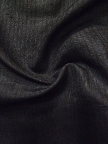 画像9: L0824N  男性用羽織 男性用着物  シルク(正絹)  深い 茶色, 縞 【中古】 【USED】 【リサイクル】 ★☆☆☆☆ (9)