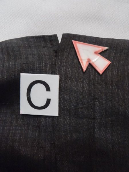 画像14: L0824N  男性用羽織 男性用着物  シルク(正絹)  深い 茶色, 縞 【中古】 【USED】 【リサイクル】 ★☆☆☆☆ (14)