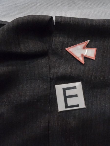 画像16: L0824N  男性用羽織 男性用着物  シルク(正絹)  深い 茶色, 縞 【中古】 【USED】 【リサイクル】 ★☆☆☆☆ (16)