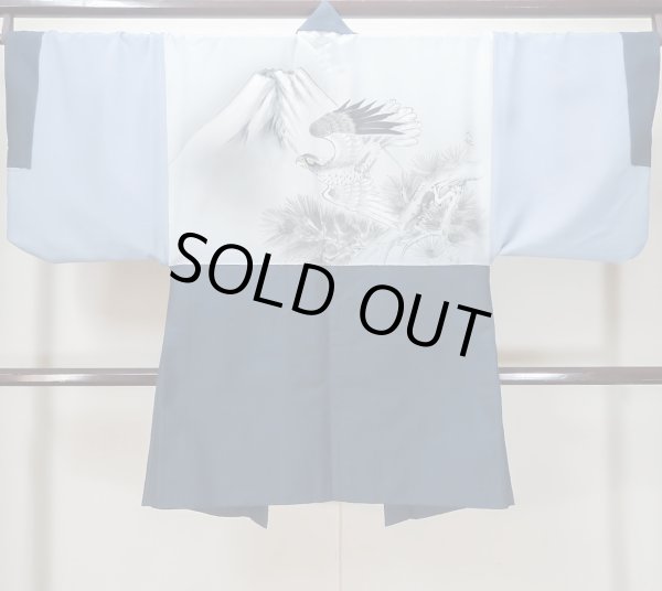 画像3: L0824Q Mint  男性用羽織 男性用着物  シルク(正絹)   黒, 幾何学模様 【中古】 【USED】 【リサイクル】 ★★★★☆ (3)