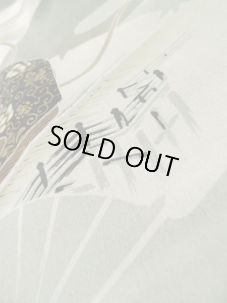 画像10: L0824S  男性用羽織 男性用着物 ひげ シルク（正絹）  深い 紺,  【中古】 【USED】 【リサイクル】 ★☆☆☆☆ (10)