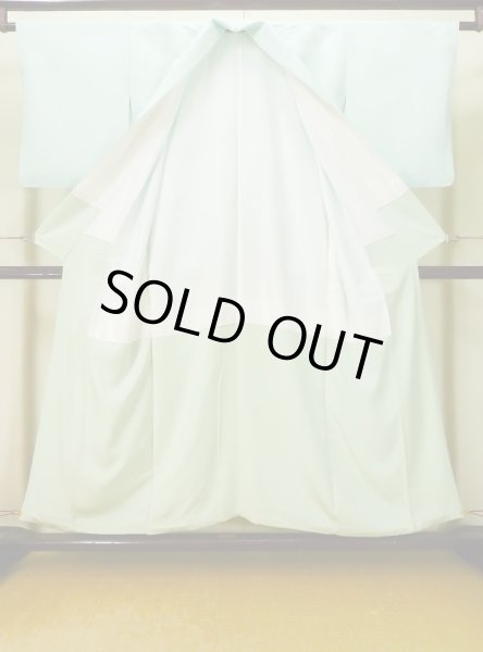 画像2: L0826C  色無地 女性用着物  化繊  薄い 水色,  【中古】 【USED】 【リサイクル】 ★★☆☆☆ (2)