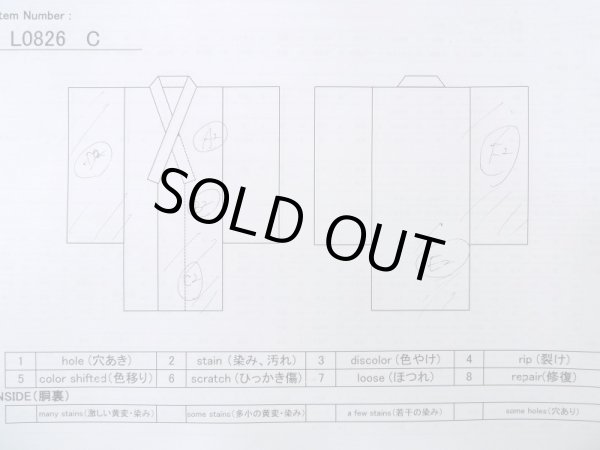 画像13: L0826C  色無地 女性用着物  化繊  薄い 水色,  【中古】 【USED】 【リサイクル】 ★★☆☆☆ (13)