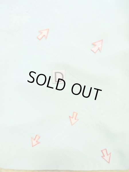 画像17: L0826C  色無地 女性用着物  化繊  薄い 水色,  【中古】 【USED】 【リサイクル】 ★★☆☆☆ (17)