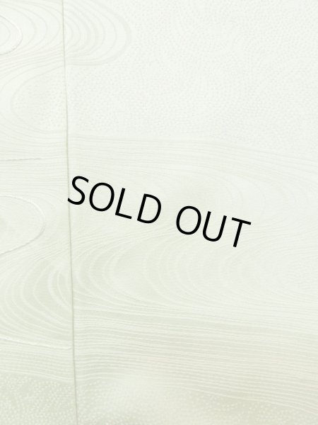 画像7: L0826U  色無地 女性用着物  シルク（正絹） 淡い 薄い 黄緑色, ぼかし 【中古】 【USED】 【リサイクル】 ★★★☆☆ (7)