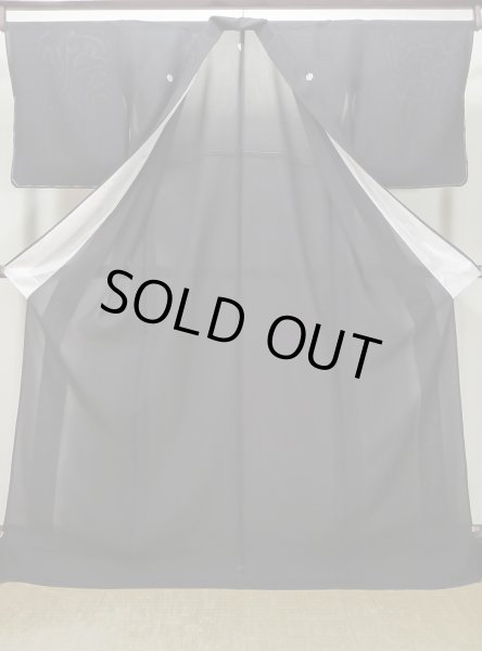 画像2: L0826Y Mint  喪服 女性用着物  シルク（正絹）   黒,  【中古】 【USED】 【リサイクル】 ★★★★☆ (2)